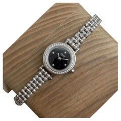 Hermes Faubourg Joaillerie 16.3 mm 18K Gold Diamond Blue Dial Watch W049640WW00