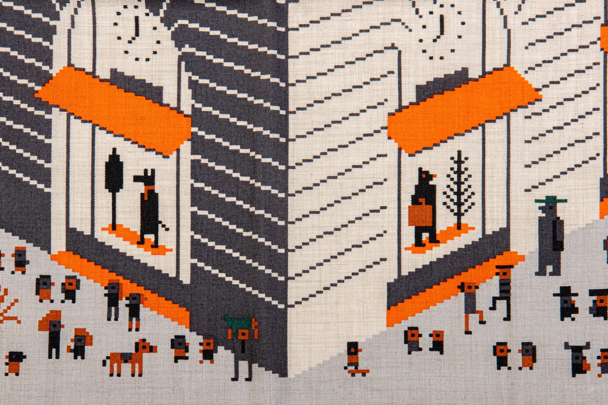 Hermès Faubourg Party Cashmere Scarf In New Condition For Sale In West Hollywood, CA