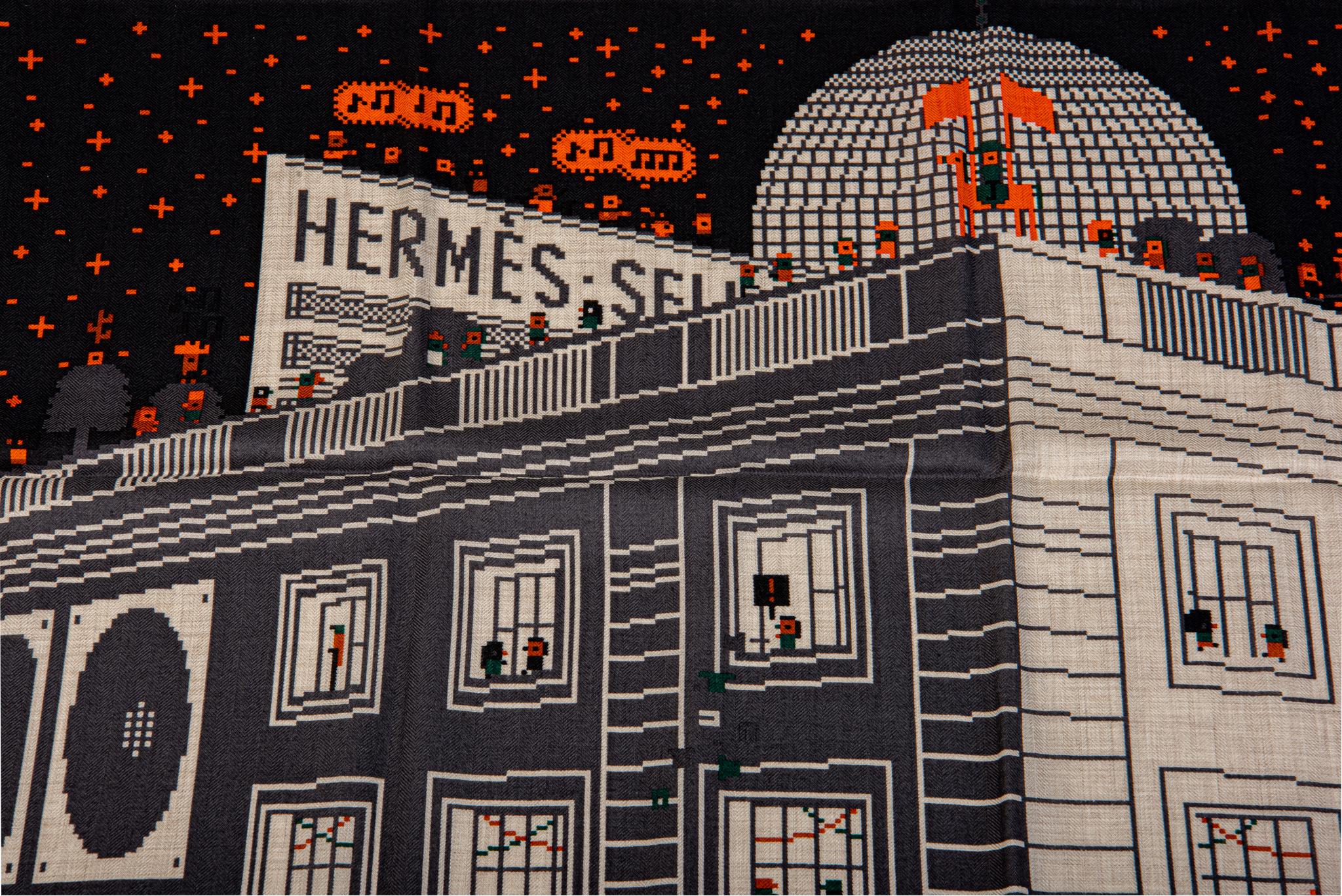 Hermès Faubourg Party - Echarpe en cachemire en vente 4