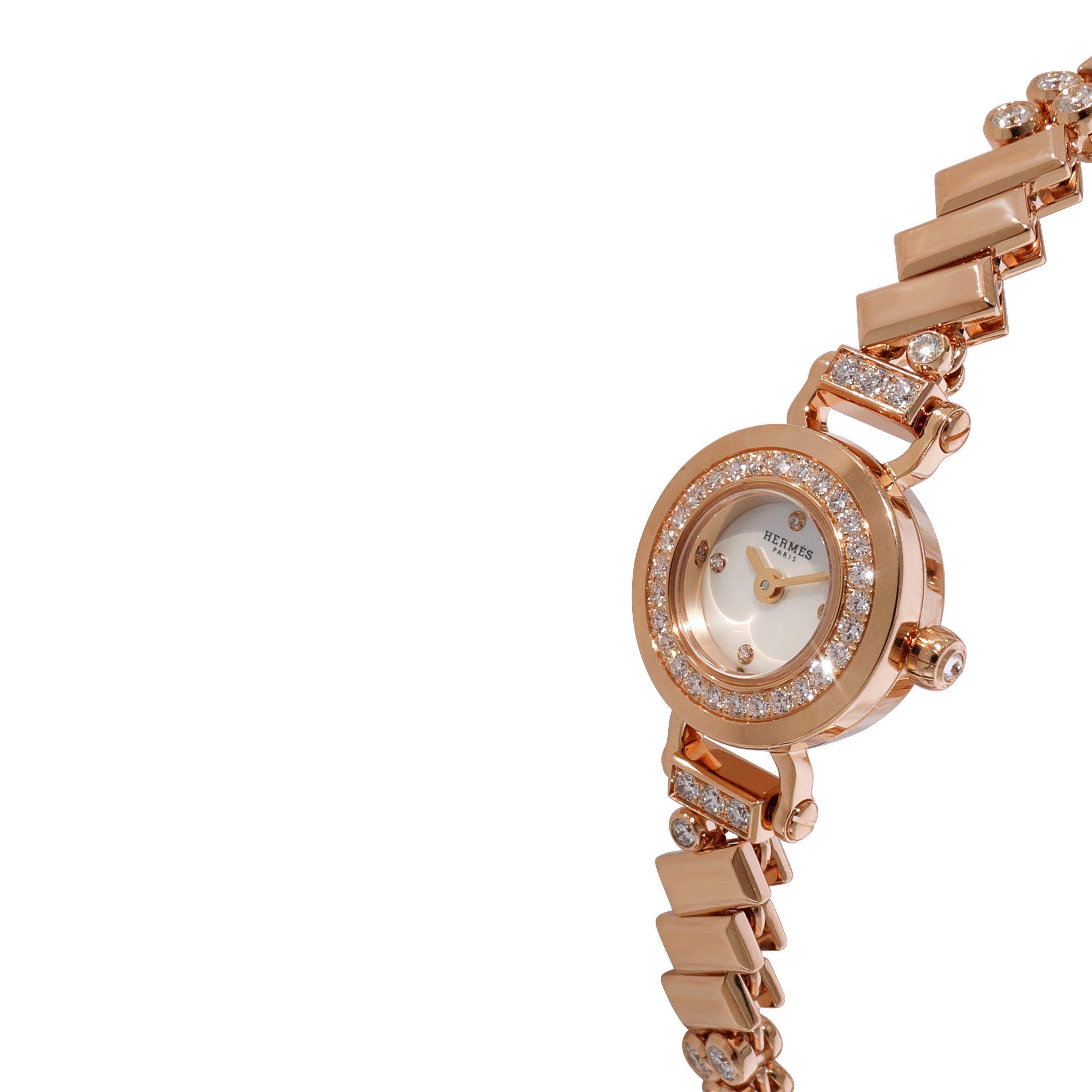 hermes faubourg watch rose gold