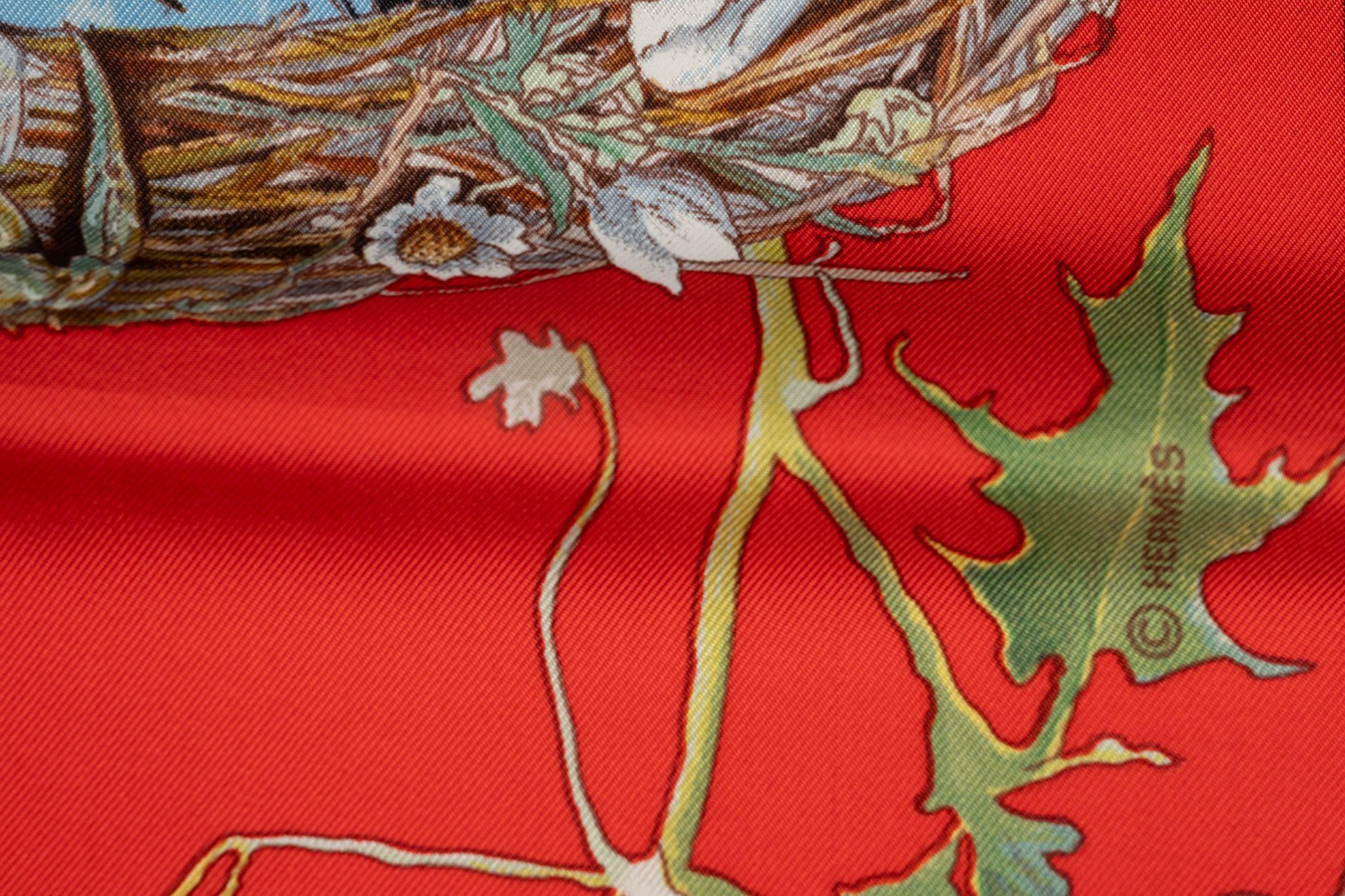 Hermès Faune et Flora du Texas Scarf In Excellent Condition For Sale In West Hollywood, CA