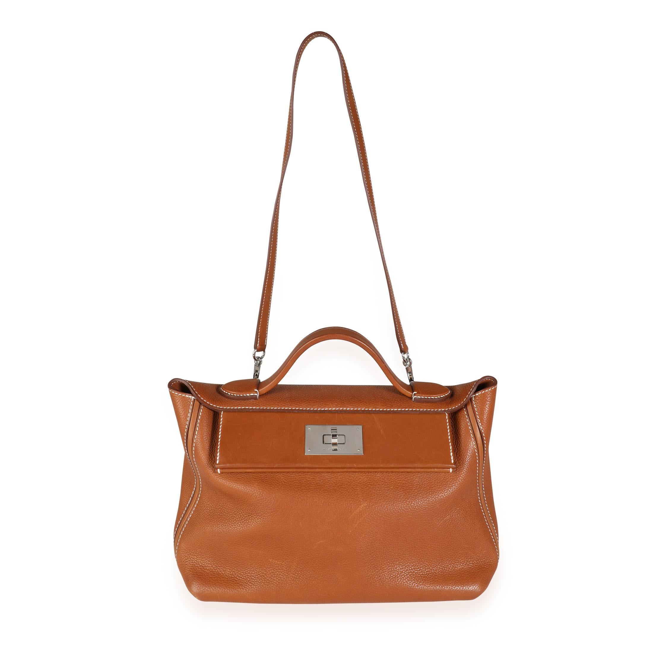 Listing Title: Hermès Fauve Barenia 24/24 29 PHW
SKU: 114394
MSRP: 9650.00
Condition: Pre-owned (3000)
Handbag Condition: Very Good
Condition Comments: Very Good Condition. Scuffing throughout exterior. Scratching and tarnishing to hardware. Light