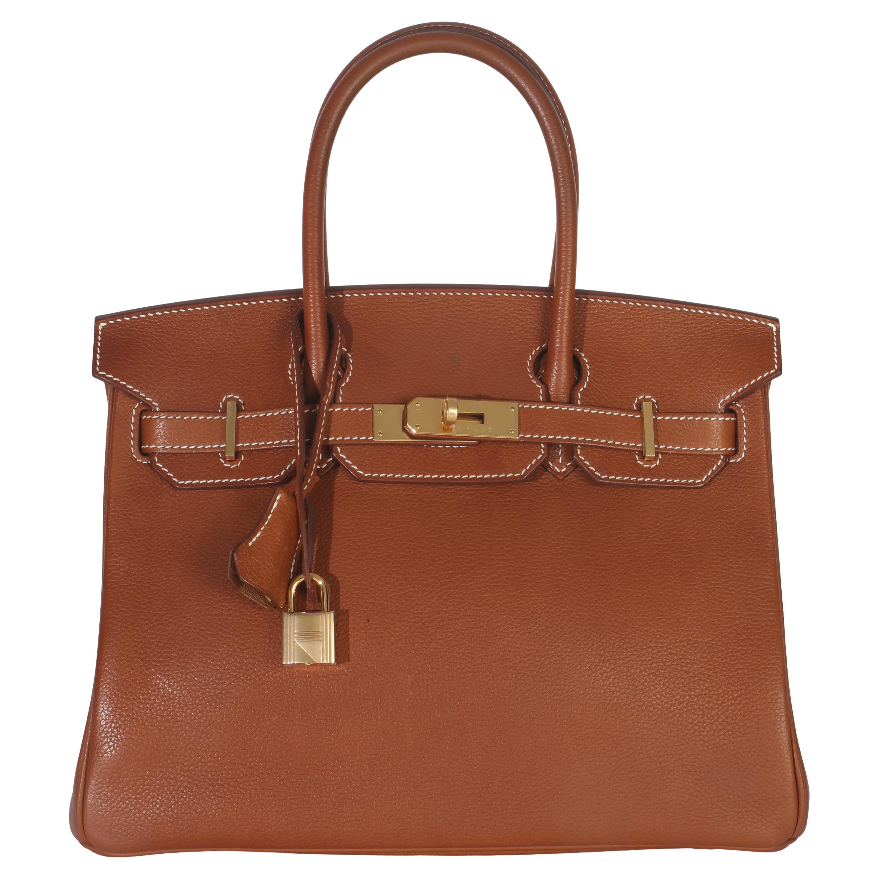 Hermès Fauve Barenia Birkin 30 GHW For Sale