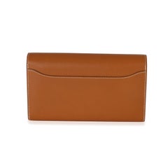 Hermès Fauve Barenia Constance Long Wallet PHW