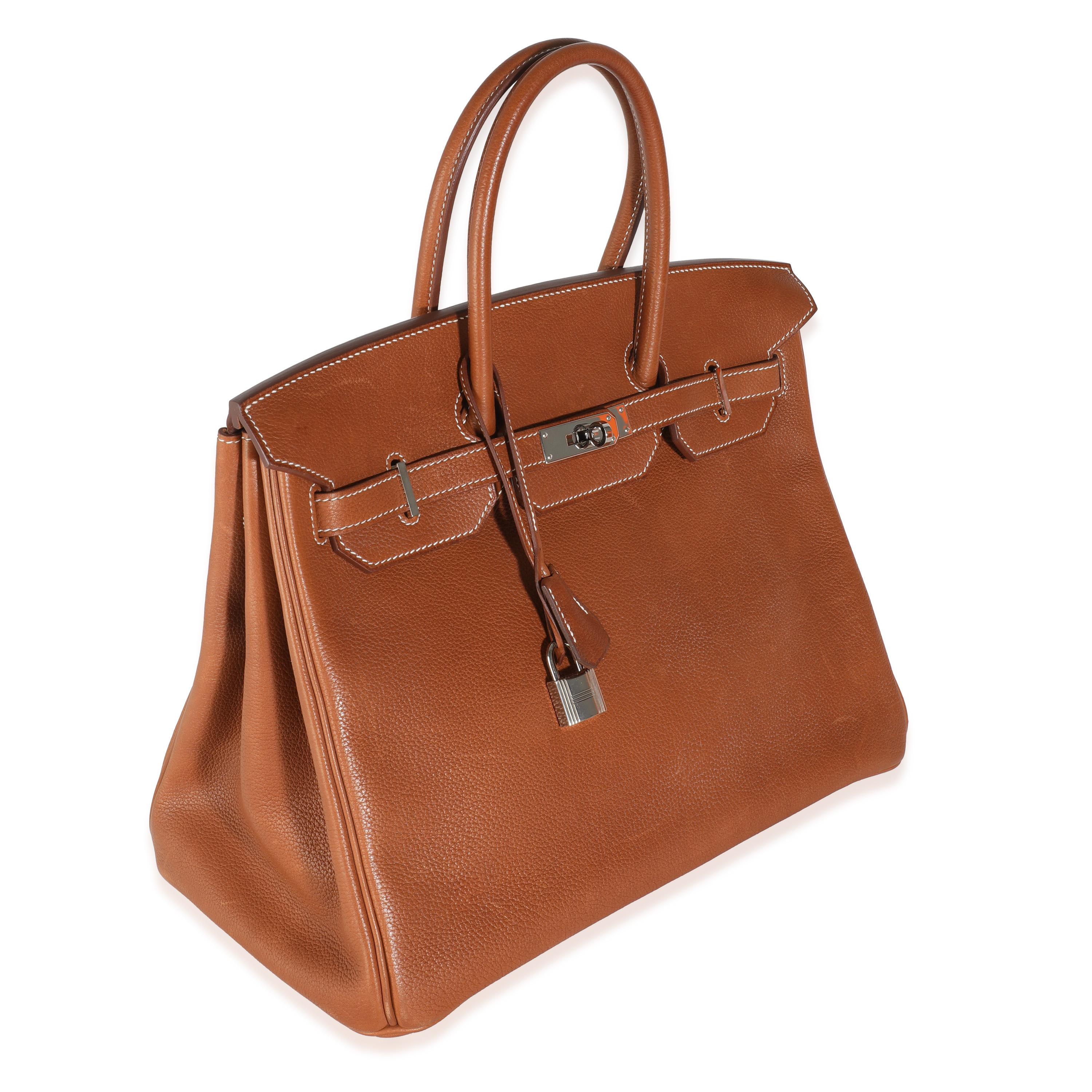 Arancia Hermès Fauve Barenia Faubourg Birkin 35 PHW