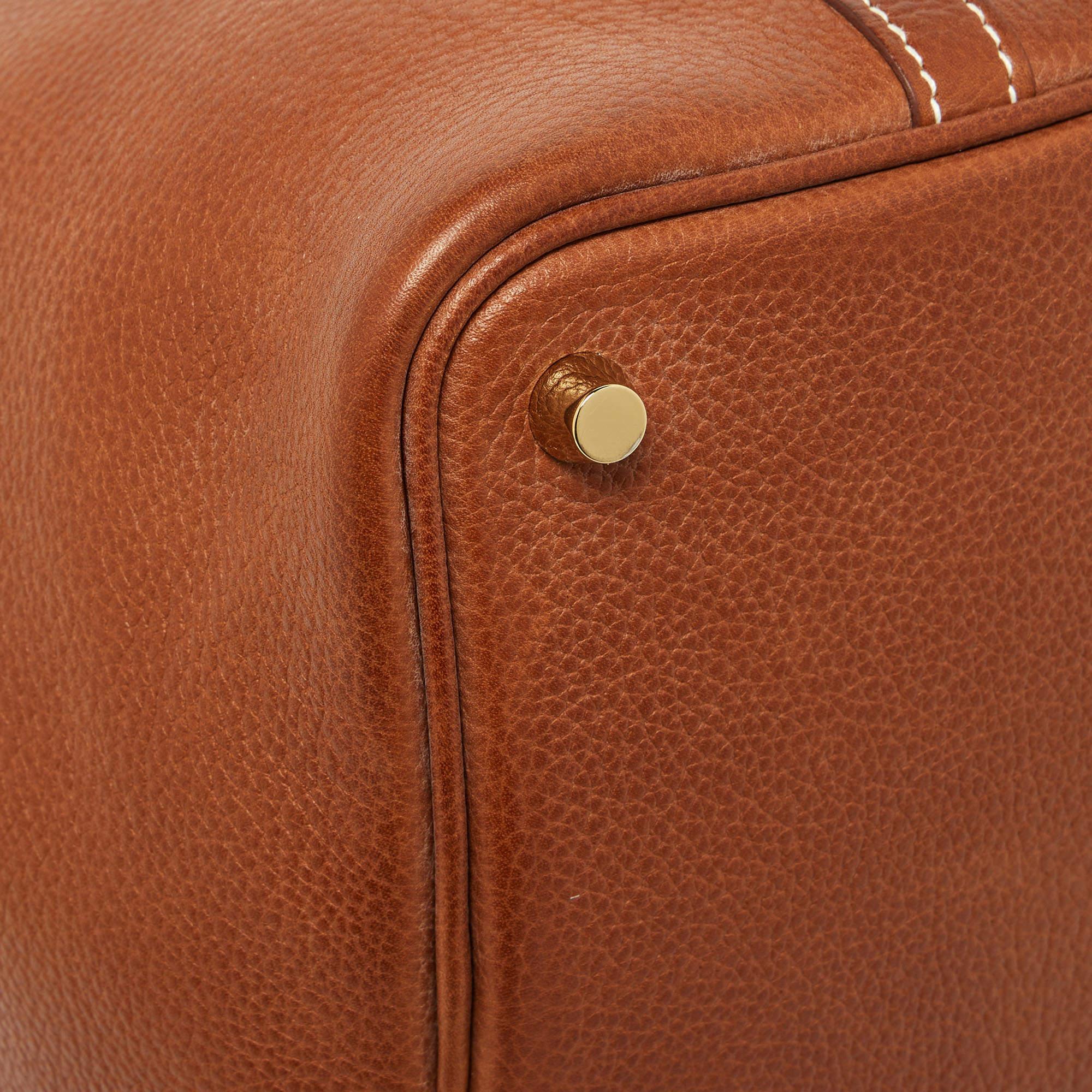 Hermes Fauve Barenia Faubourg Leather Picotin Lock 18 Bag In Good Condition In Dubai, Al Qouz 2