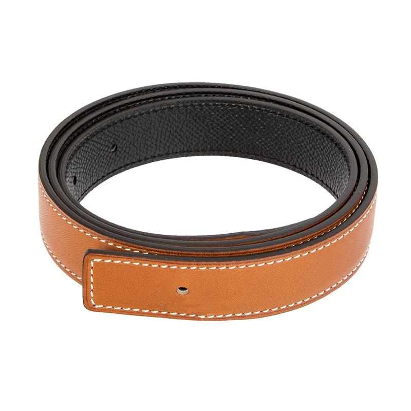 Hermes 24mm reversible belt strap in Fauve Veau Barenia and Noir Veau Epsom leather. Brand new. Comes with box.

Size 70
Width 2.4cm (0.9in)
Fits 67cm (26.1in) to 72cm (28.1in)