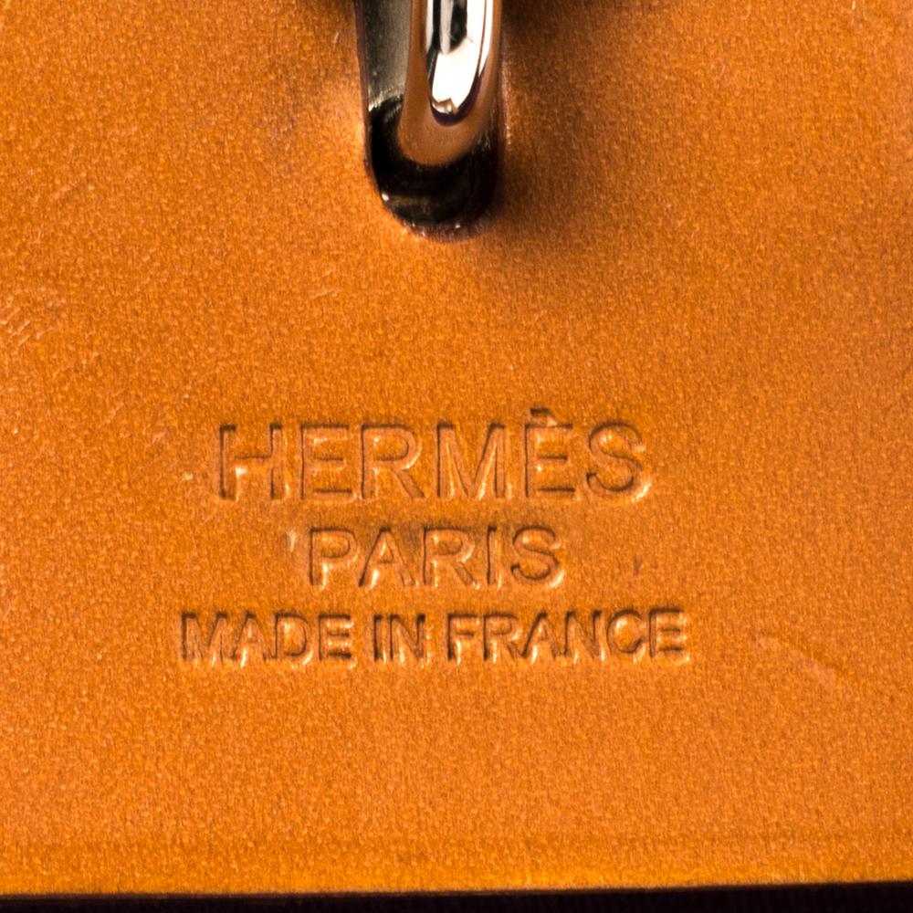 Hermes Fauve/Cassis Lin Canvas and Leather Herbag Zip 39 Bag 2