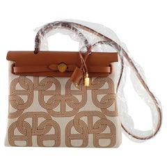 Used Herbag 31 Zip handbag Fauve, ecru & beige Toile H Plume  2024 Brand New in Box
