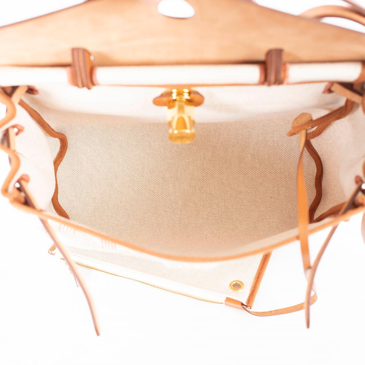 HERMES Fauve Hunter / Toile H Plum CIRCUIT 24 HERBAG ZIP 31 RETOURNE Bag Ghw In New Condition In Zürich, CH
