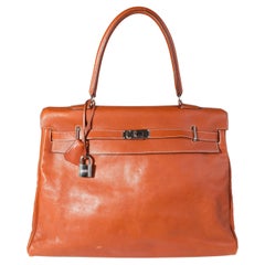 Used Hermès Fauve Sikkim Kelly Relax 50 PHW