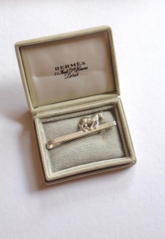 HERMÈS - Fermacravatta in argento 925 con Zebra