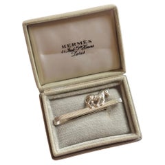 HERMÈS - 925 sterling silver tie clip with Zebra