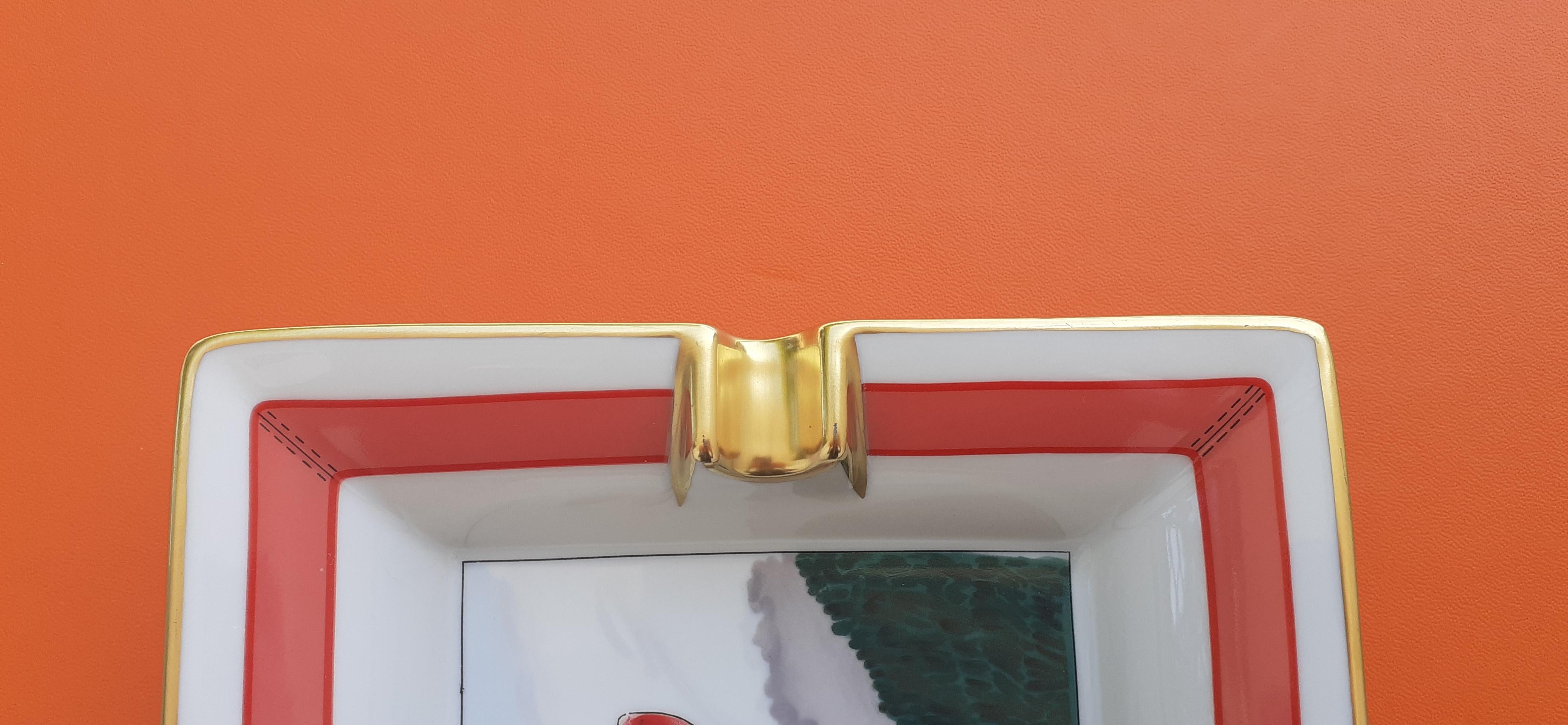 Hermès Ferrari 250 Testa Rossa 1957 Cigar Ashtray Porcelain Gold 5