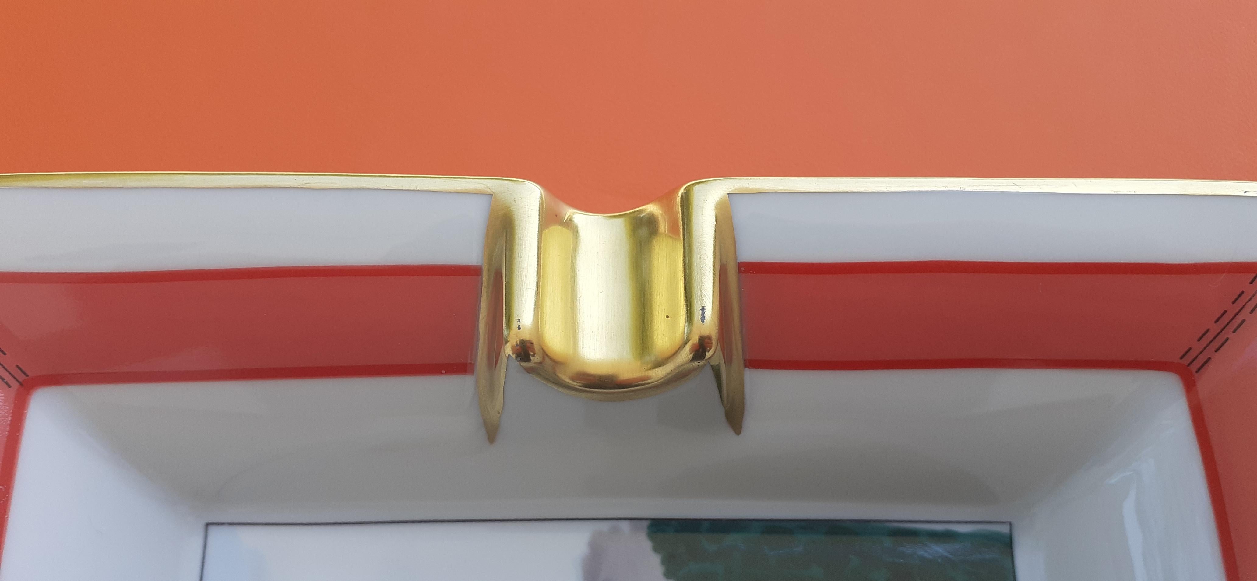 Hermès Ferrari 250 Testa Rossa 1957 Cigar Ashtray Porcelain Gold 6