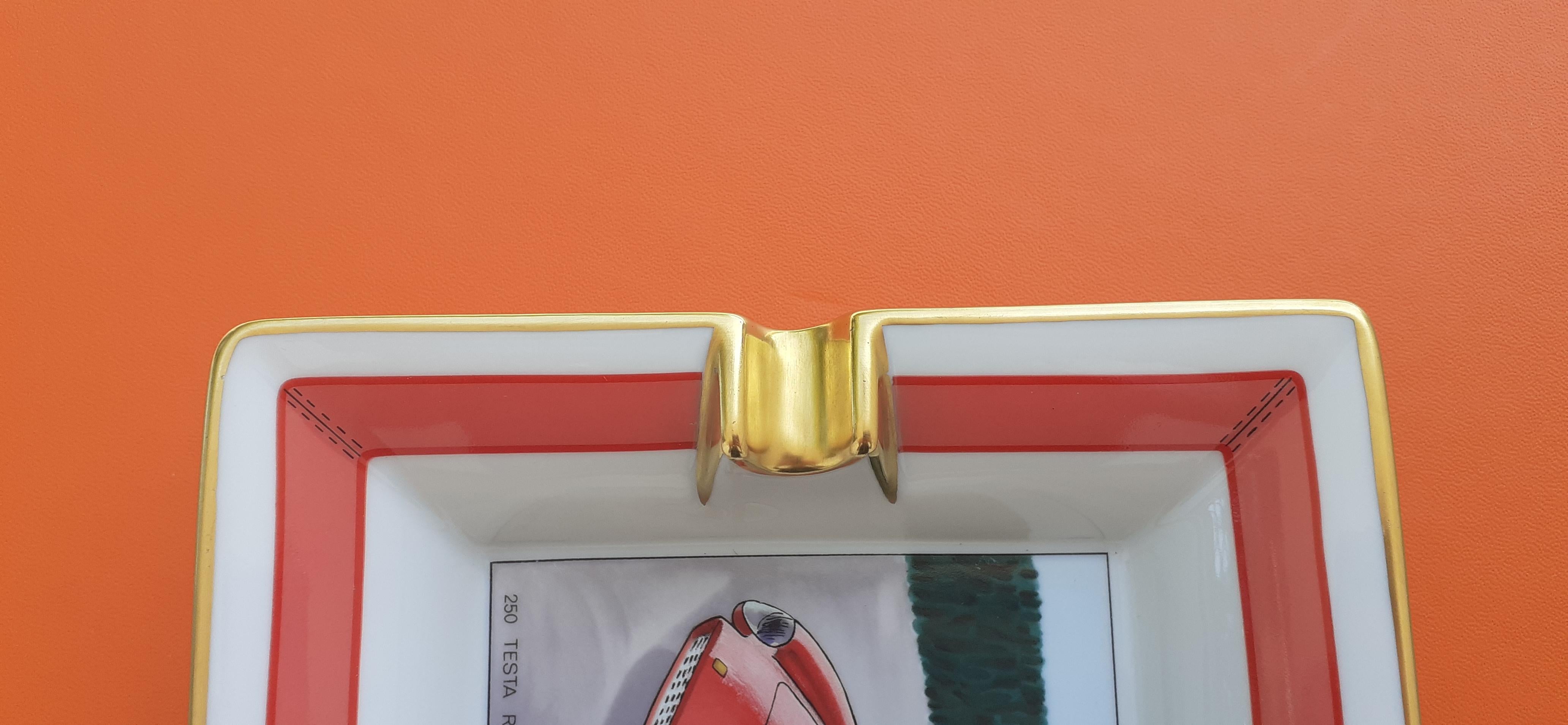 Hermès Ferrari 250 Testa Rossa 1957 Cigar Ashtray Porcelain Gold 8