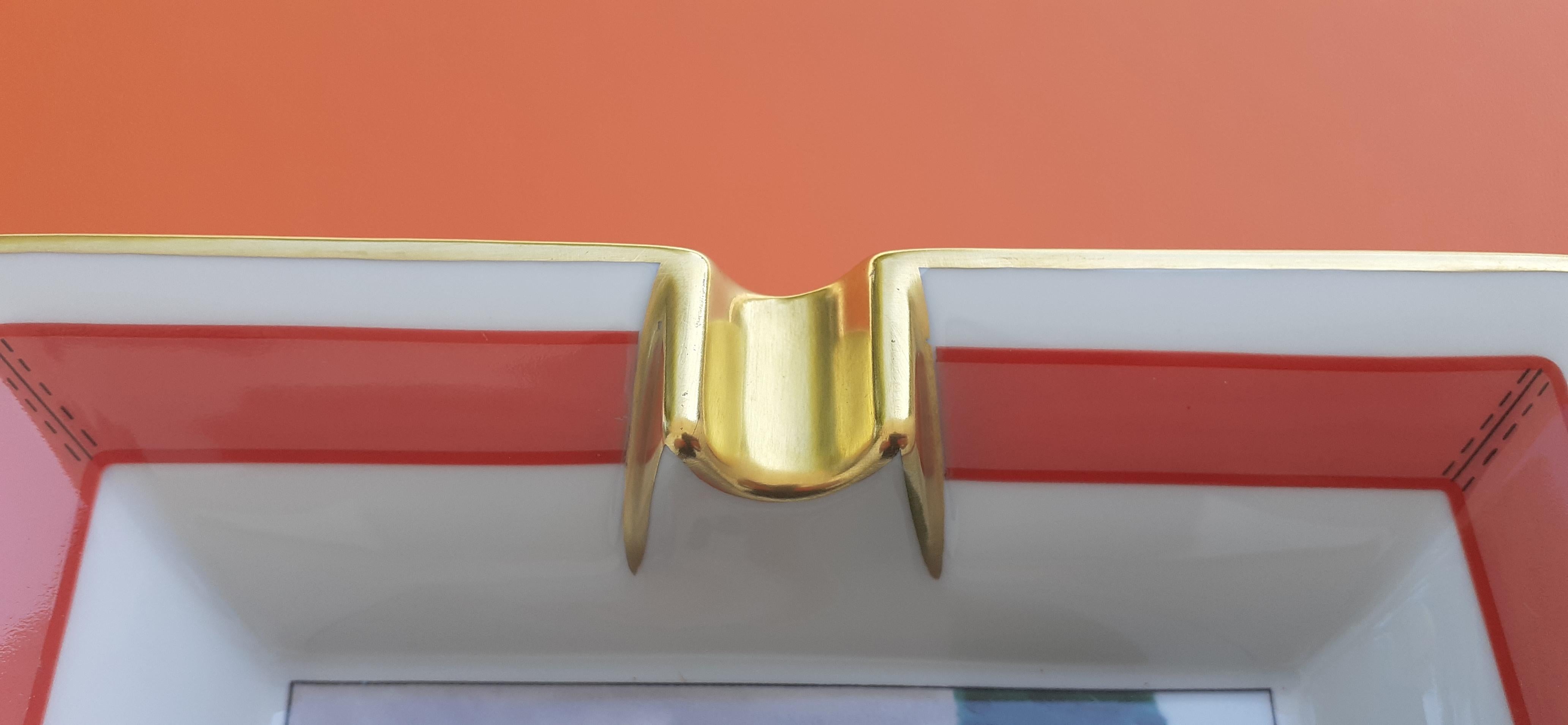 Hermès Ferrari 250 Testa Rossa 1957 Cigar Ashtray Porcelain Gold 9