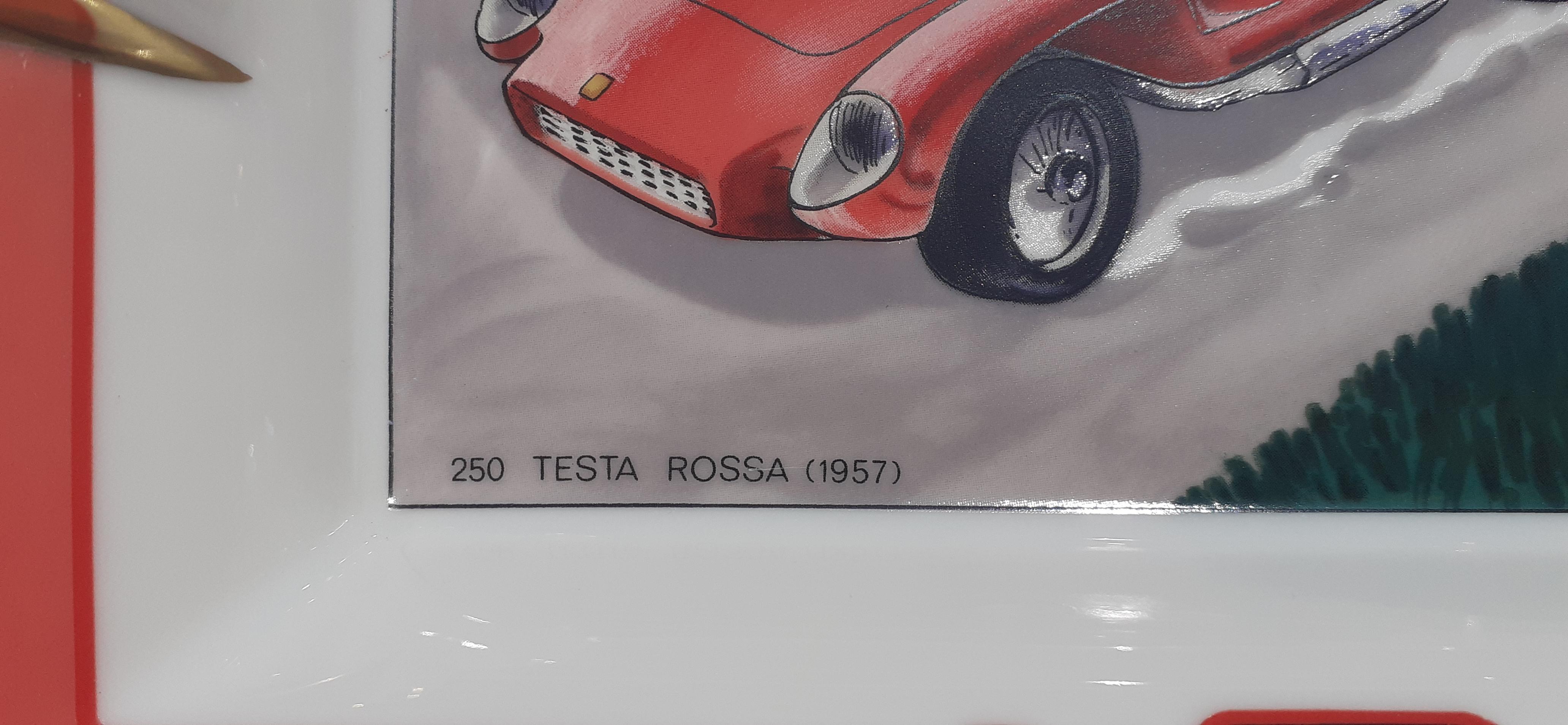 Women's or Men's Hermès Ferrari 250 Testa Rossa 1957 Cigar Ashtray Porcelain Gold