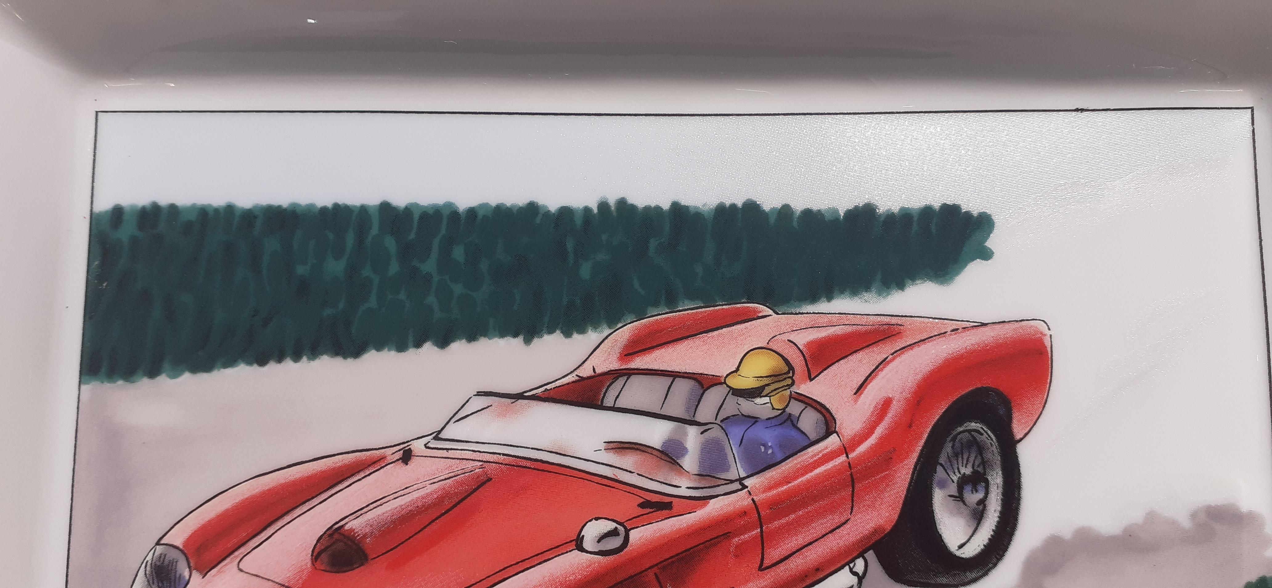 Hermès Ferrari 250 Testa Rossa 1957 Cigar Ashtray Porcelain Gold 1
