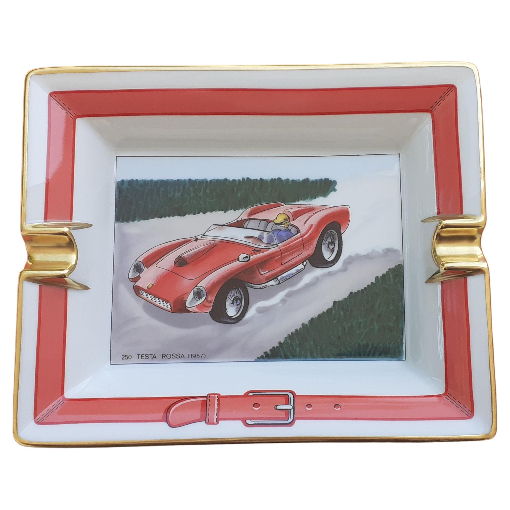 Hermès Ferrari 250 Testa Rossa 1957 Cigar Ashtray Porcelain Gold 13