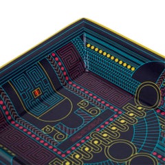 Hermes Fete au Faubourg Change Tray Marine Porcelain