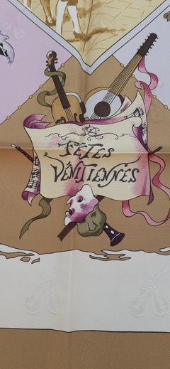 Hermès Fetes Venitiennes Silk Scarf Venice Carnival Venezia Italy