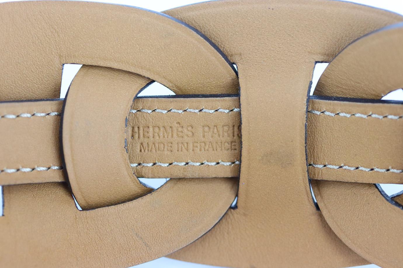 Purple Hermès Fétiche Leather Bracelet
