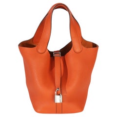 Hermès Feu Clemence Picotin Lock 18 PHW