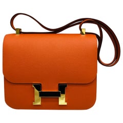 Hermes Feu Constance 24cm in Epsom