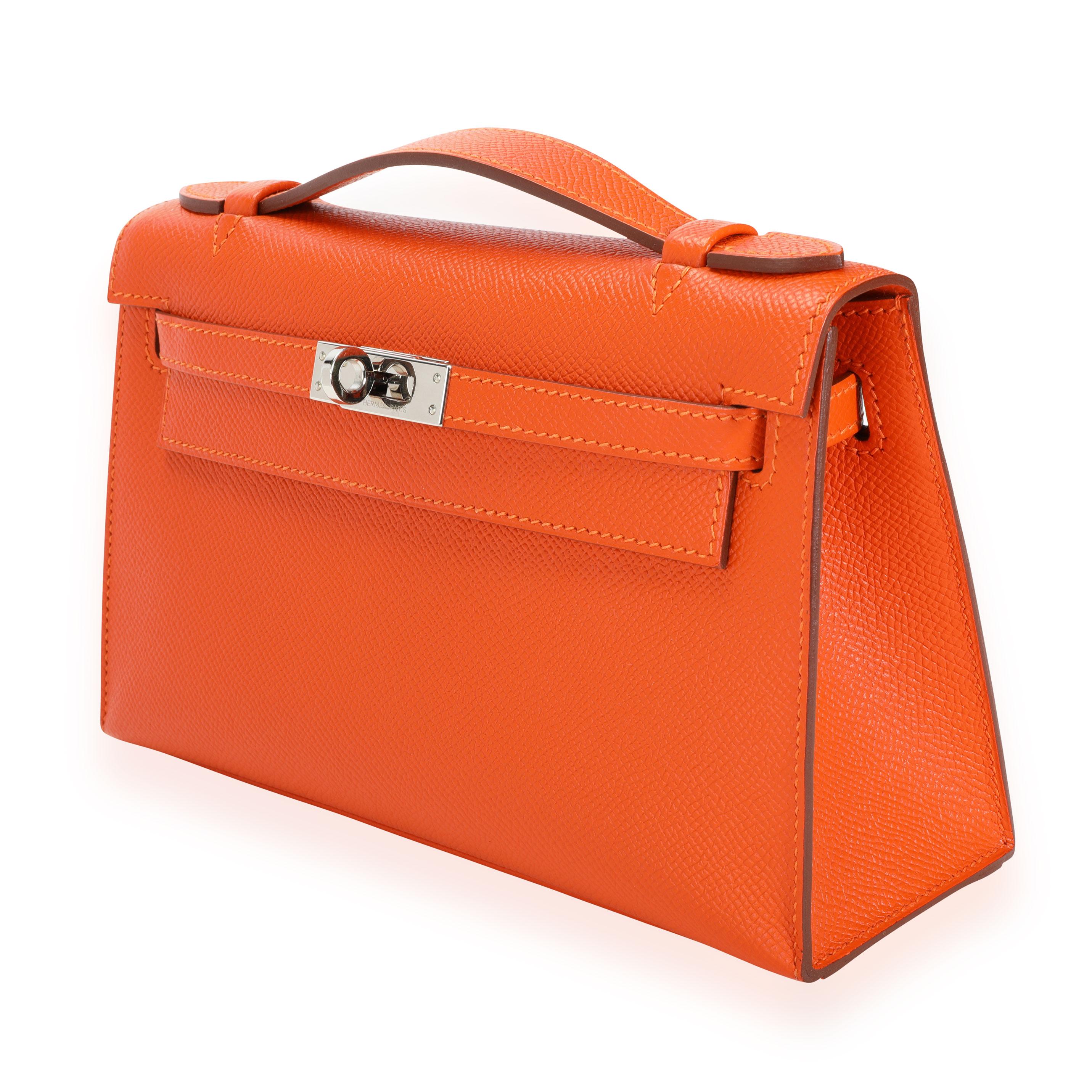 Hermès Feu Epsom Kelly Pochette PHW
SKU: 110051

Handbag Condition: Excellent
Condition Comments: Excellent Condition. Hairline scratches to hardware.
Brand: Hermès
Model: Kelly Pochette

Origin Country: France
Handbag Silhouette: Clutch; Top