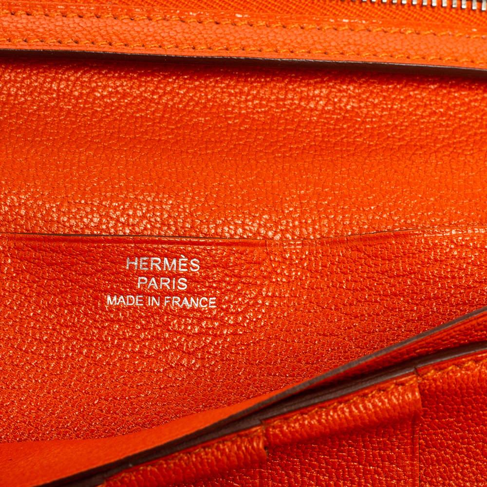 Hermés Feu Mysore Leather Bearn Gusset Wallet 7