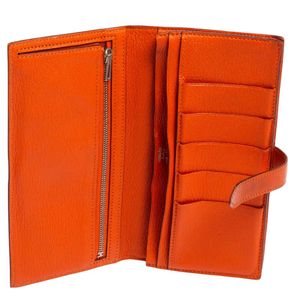 Hermés Feu Mysore Leather Bearn Gusset Wallet For Sale 4