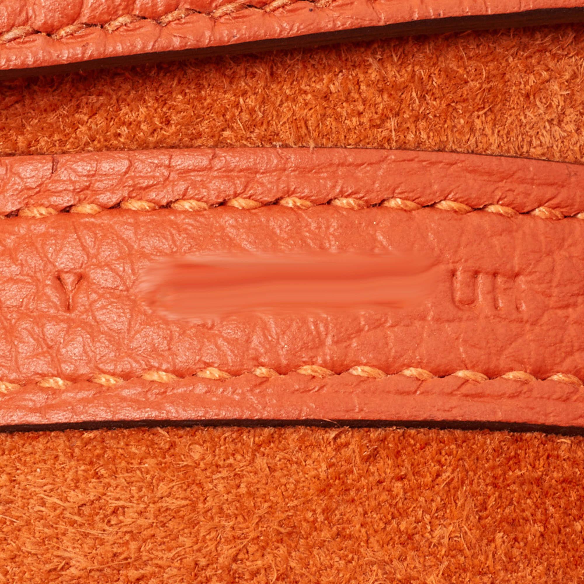 Women's Hermes Feu Taurillion Clemence Leather Picotin Lock 18 Bag