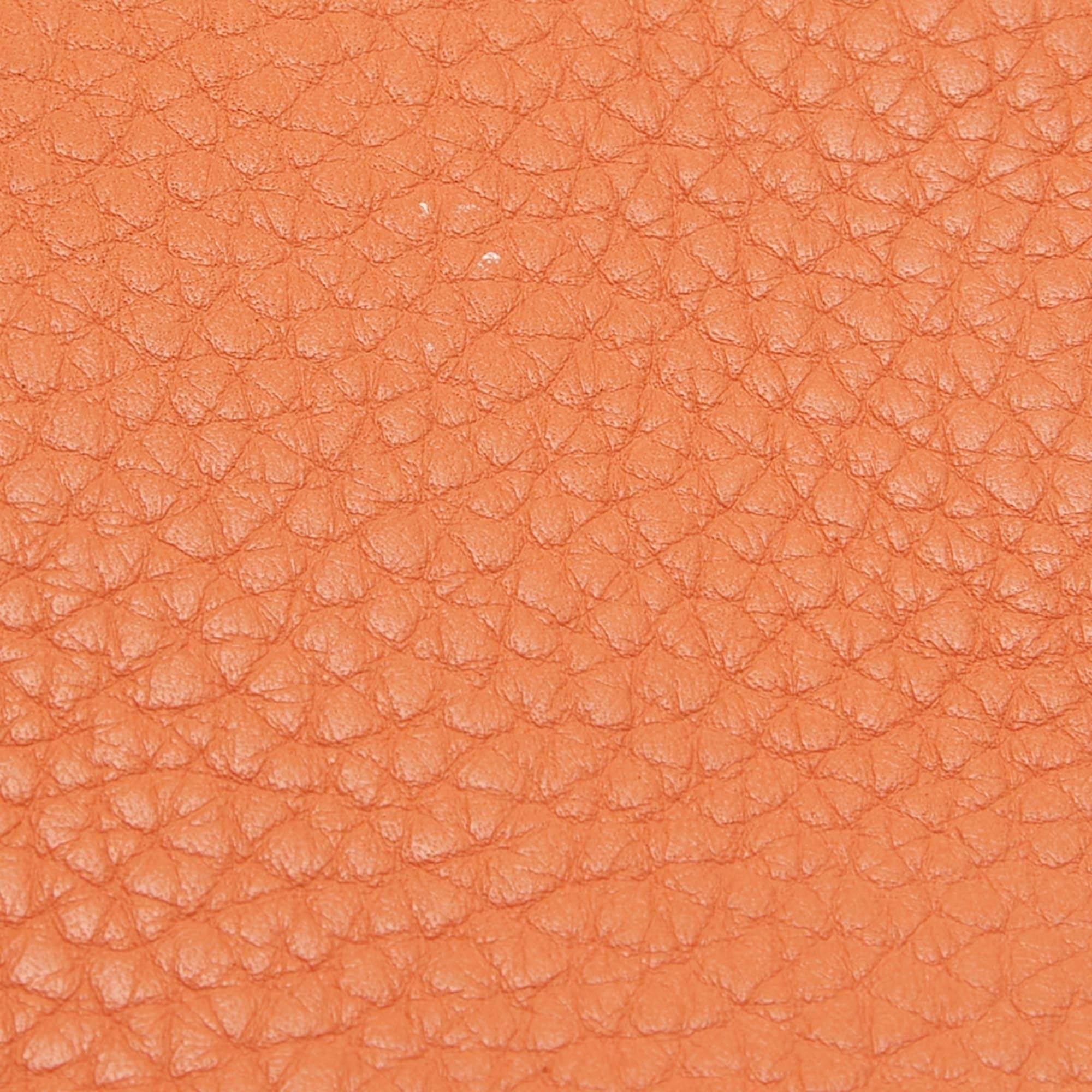 Hermes Feu Taurillon Clemence Palladium Finish Birkin 35 Bag 1