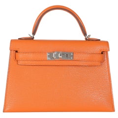 Hermès Feu Terre Battue Verso Mysore Chevre Sellier Mini Kelly 20 II PHW