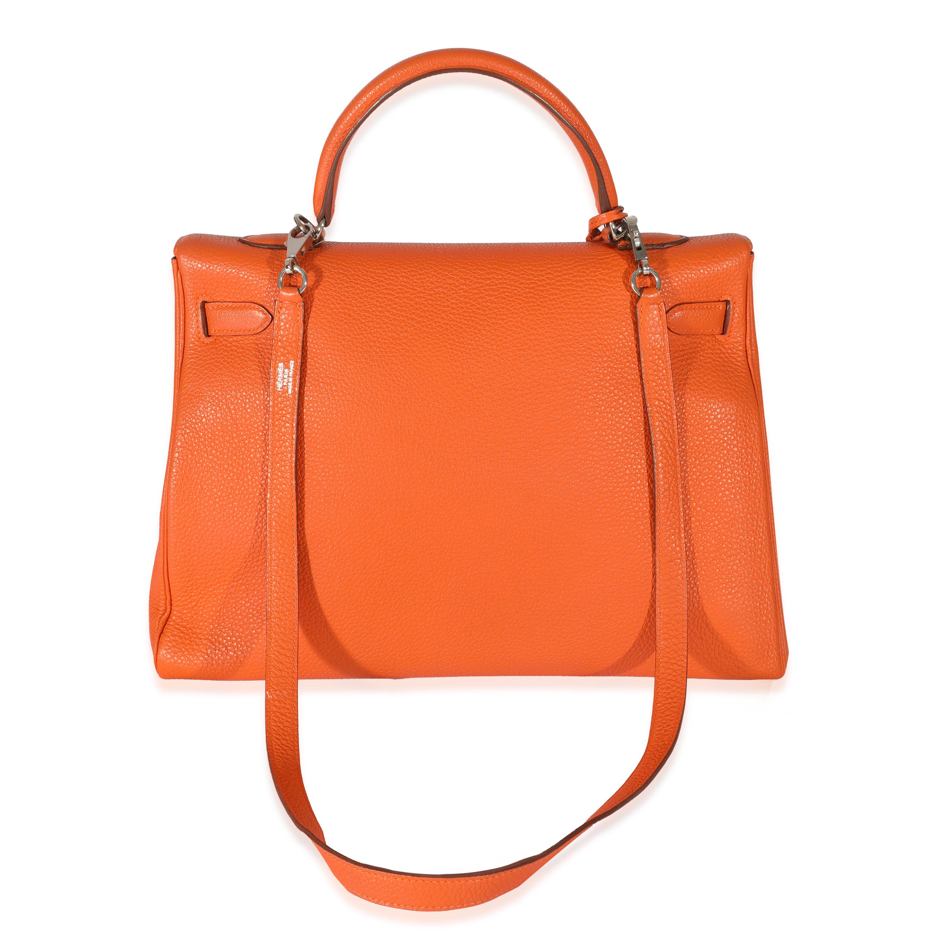 Hermès - Sac « Feu Togo » Kelly 35 PHW Excellent état - En vente à New York, NY