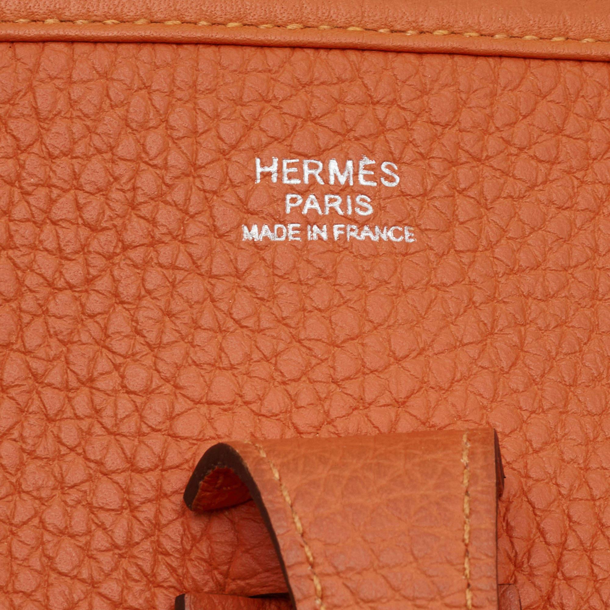 Hermes Feu Togo Leather Evelyne III PM Bag 11