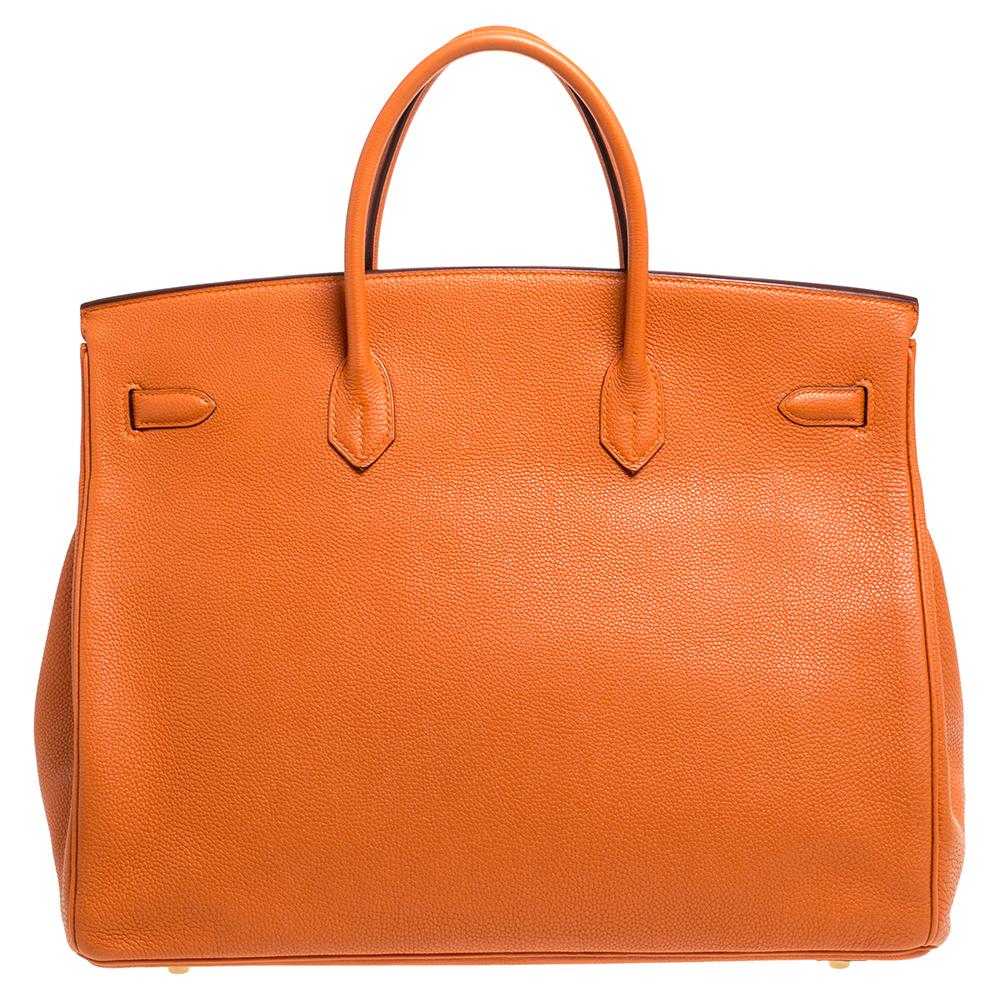 The Hermes Birkin is rightly one of the most desired handbags in the world. Handcrafted from the highest quality of leather by skilled artisans, it takes long hours of rigorous effort to stitch a Birkin together. Crafted in France from Togo leather,