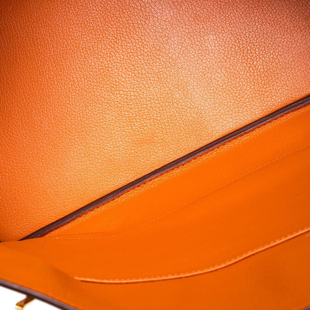 Hermes Feu Togo Leather Gold Hardware Birkin 40 Bag 1