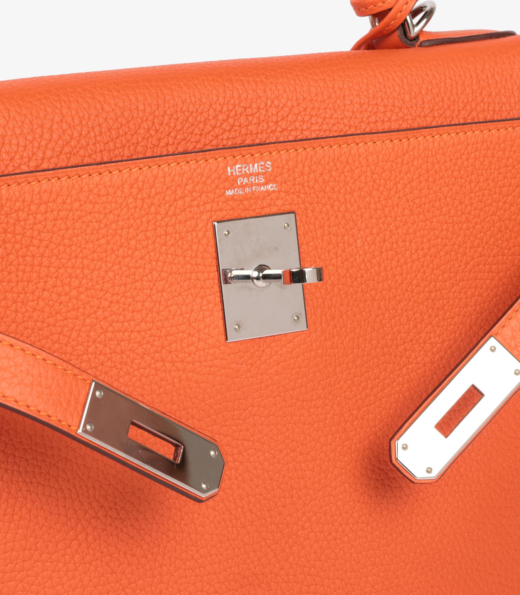 Hermès Feu Togo Leather Kelly 32cm Retourne 6