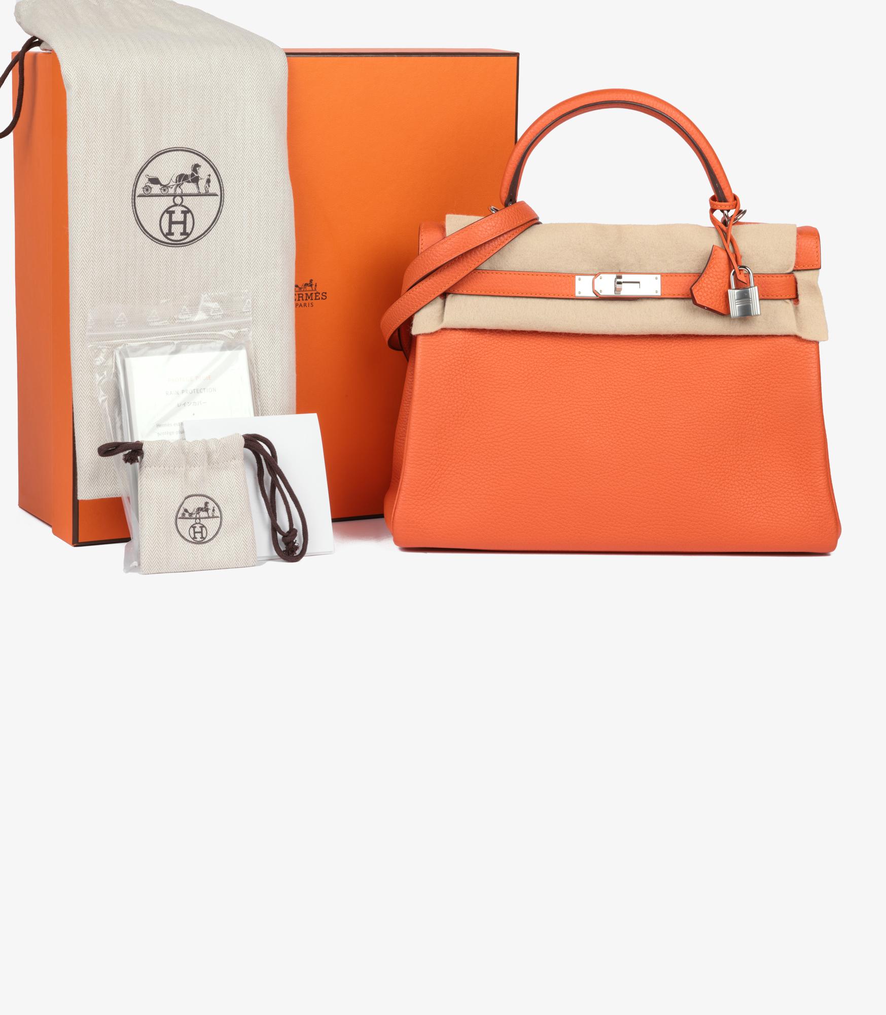 Hermès Feu Togo Leather Kelly 32cm Retourne 9