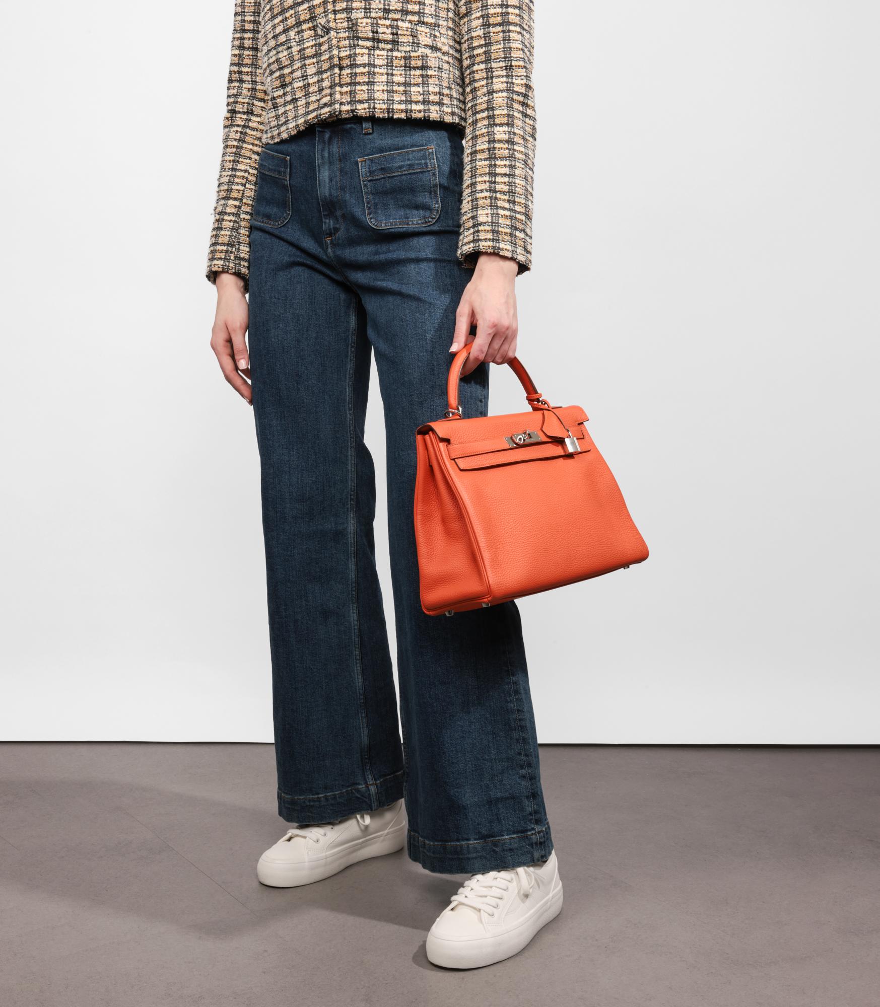 Hermès Feu Togo Leather Kelly 32cm Retourne In Excellent Condition In Bishop's Stortford, Hertfordshire