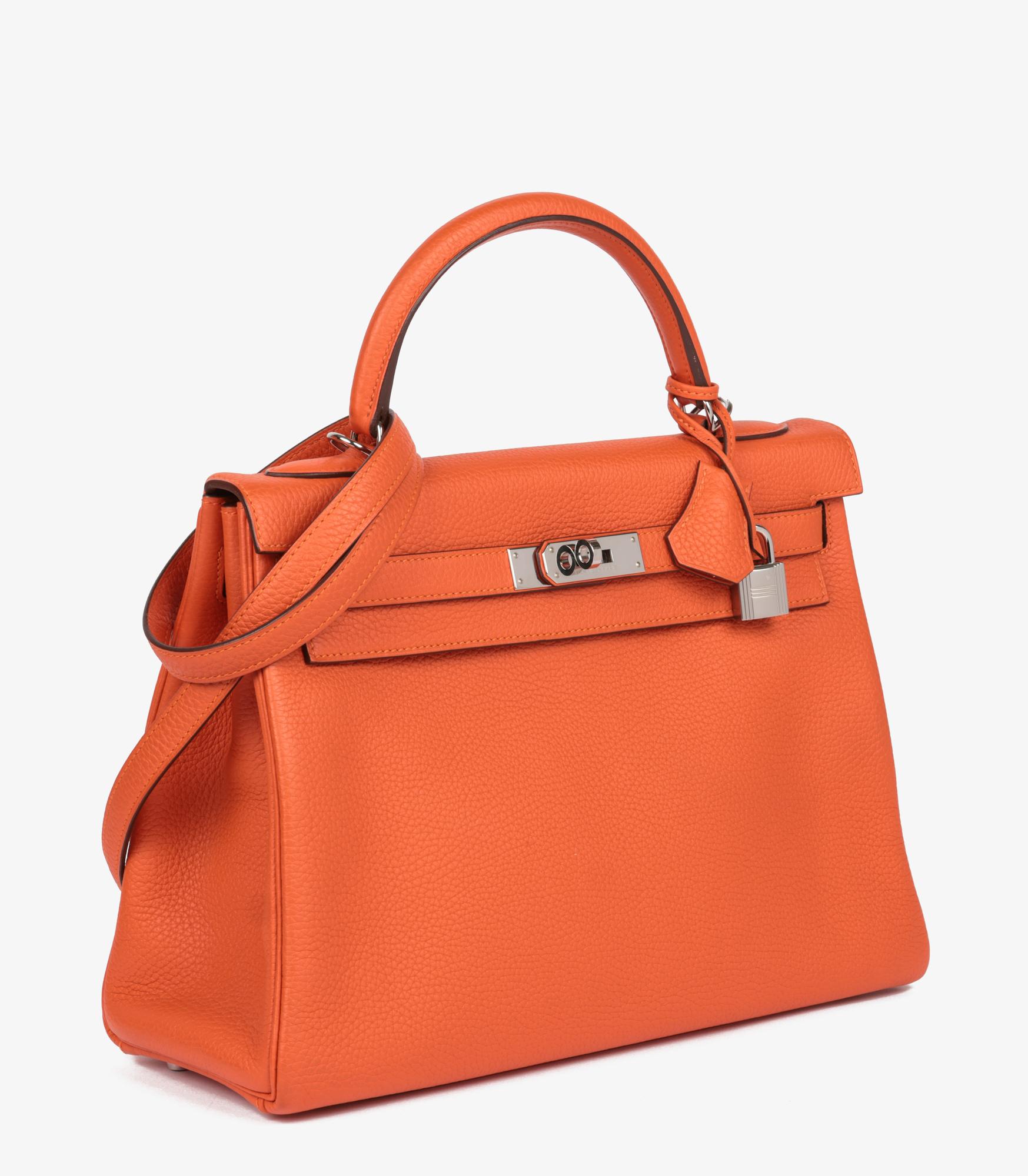 Women's Hermès Feu Togo Leather Kelly 32cm Retourne