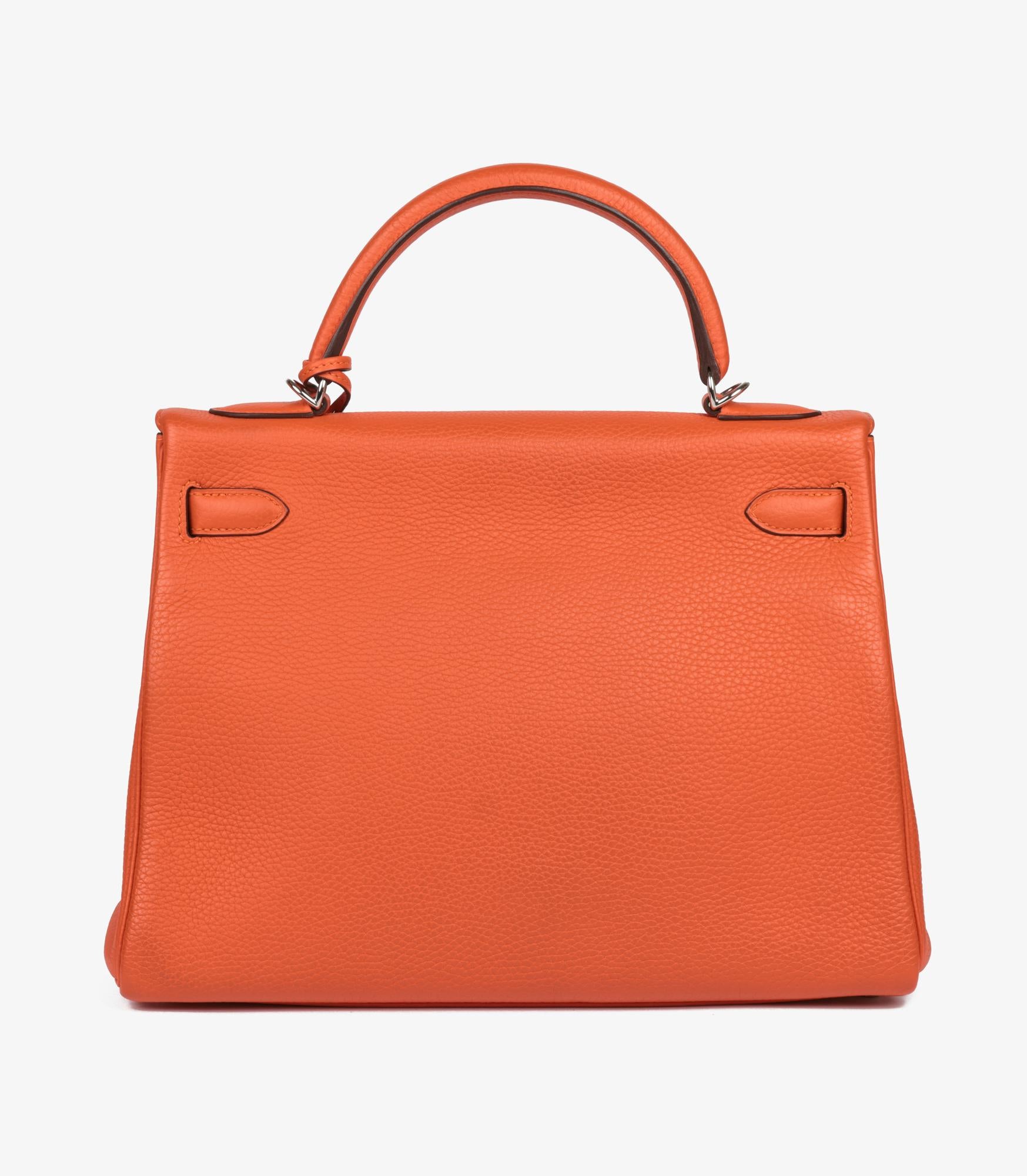 Hermès Feu Togo Leather Kelly 32cm Retourne 3