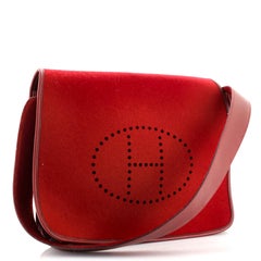 Hermes Feu2Dou Messenger Bag Wool and Leather