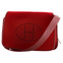 Hermes Feu2Dou Messenger Bag Wool and Leather