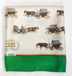 Hermes Fiacres by P.Ledoux Silk Scarf