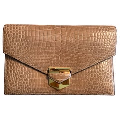 Hermes Ficelle Porosus Cocodrilo Pan Clutch Bag Pristine Condition Never Used