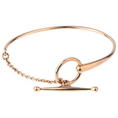 Hermes Filet D Or Rose Gold Bracelet