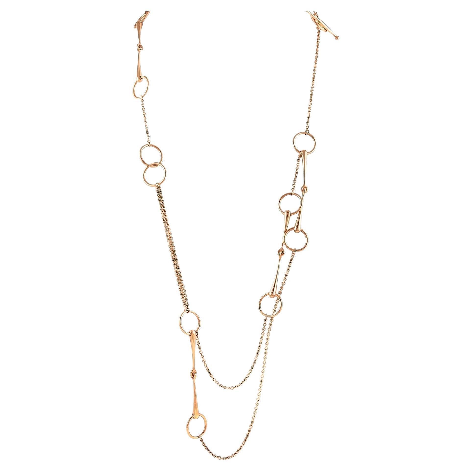 Hermès Filet d’Or 18K Rose Gold Necklace